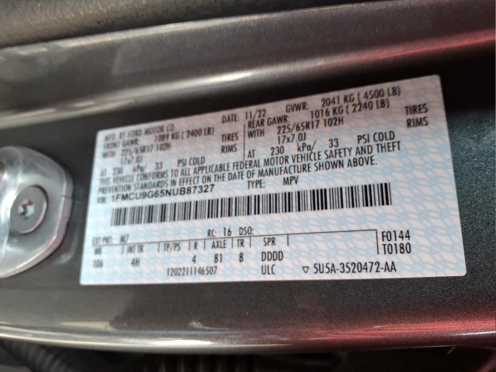2022 Ford Escape SE