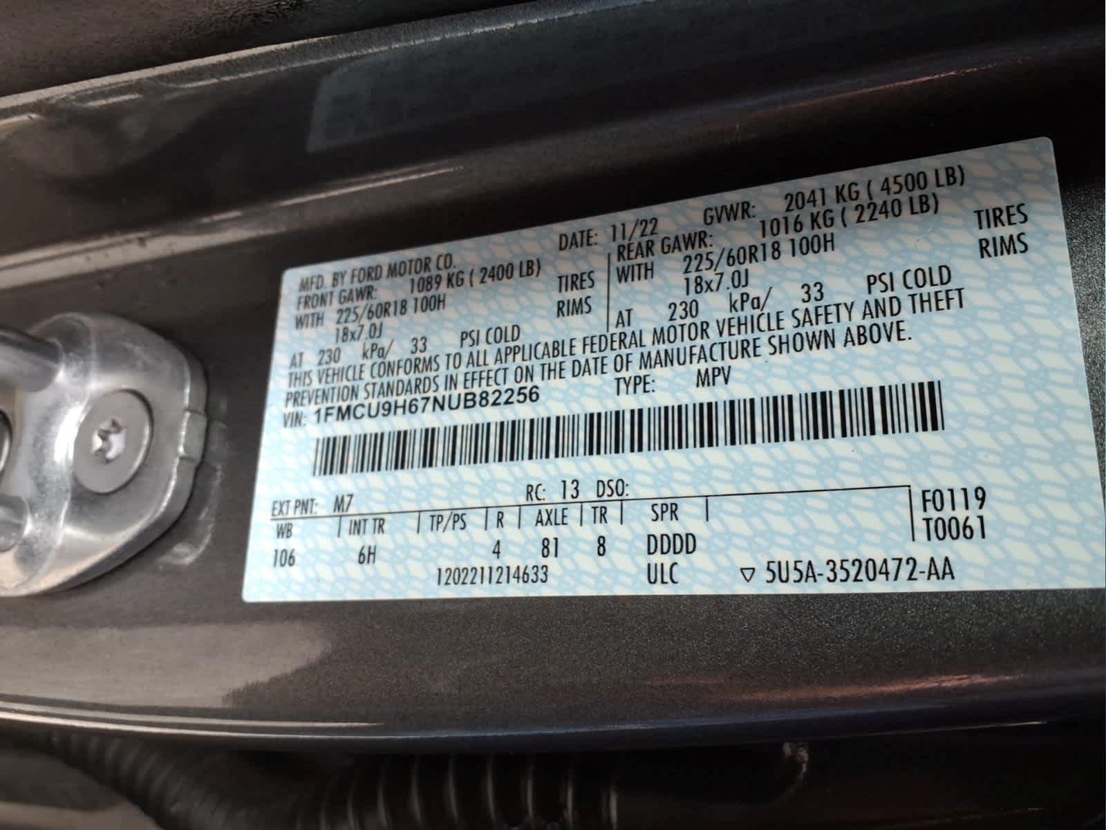 2022 Ford Escape SEL