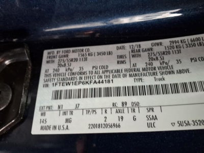 2019 Ford F-150 XLT