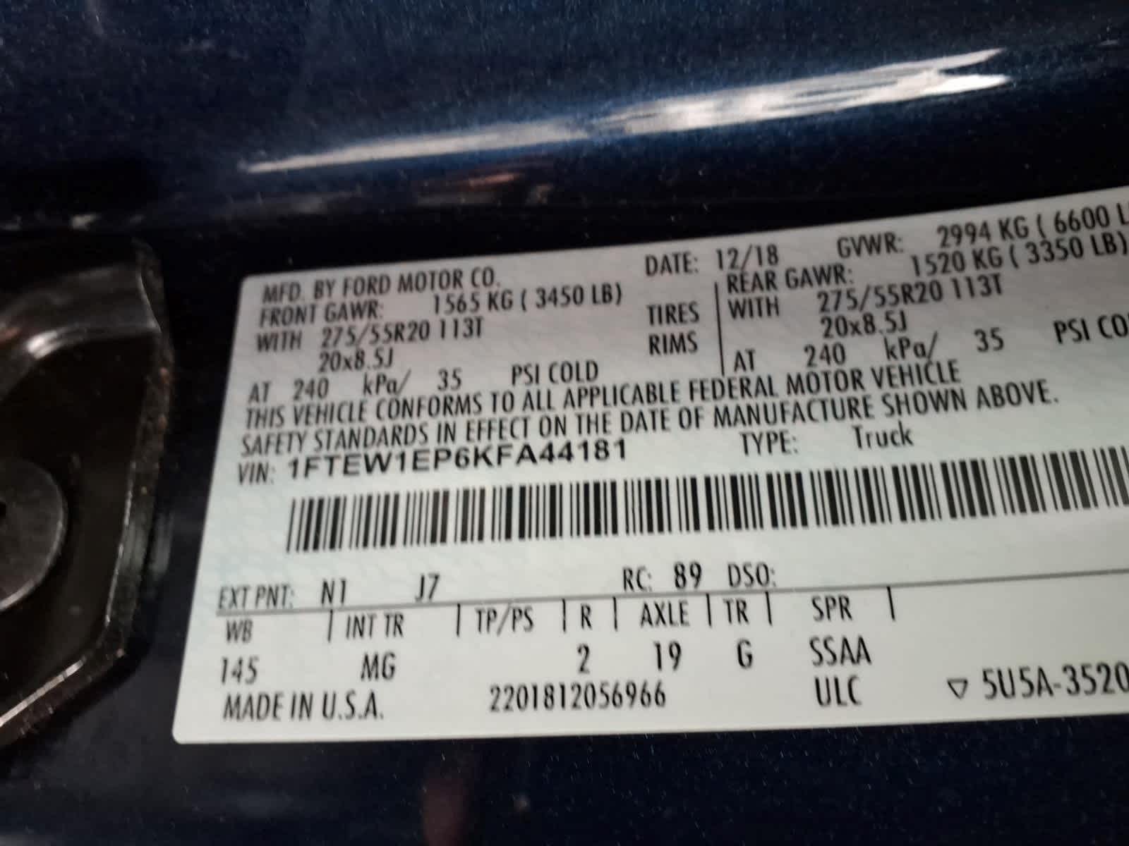 2019 Ford F-150 XLT