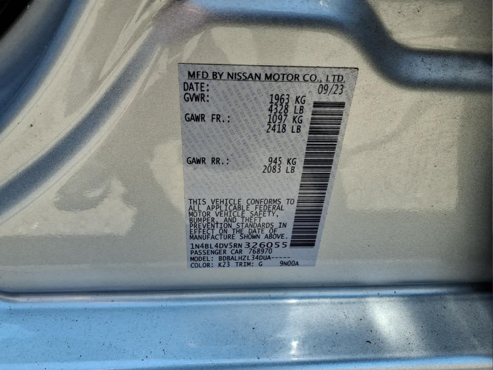 2024 Nissan Altima 2.5 SV