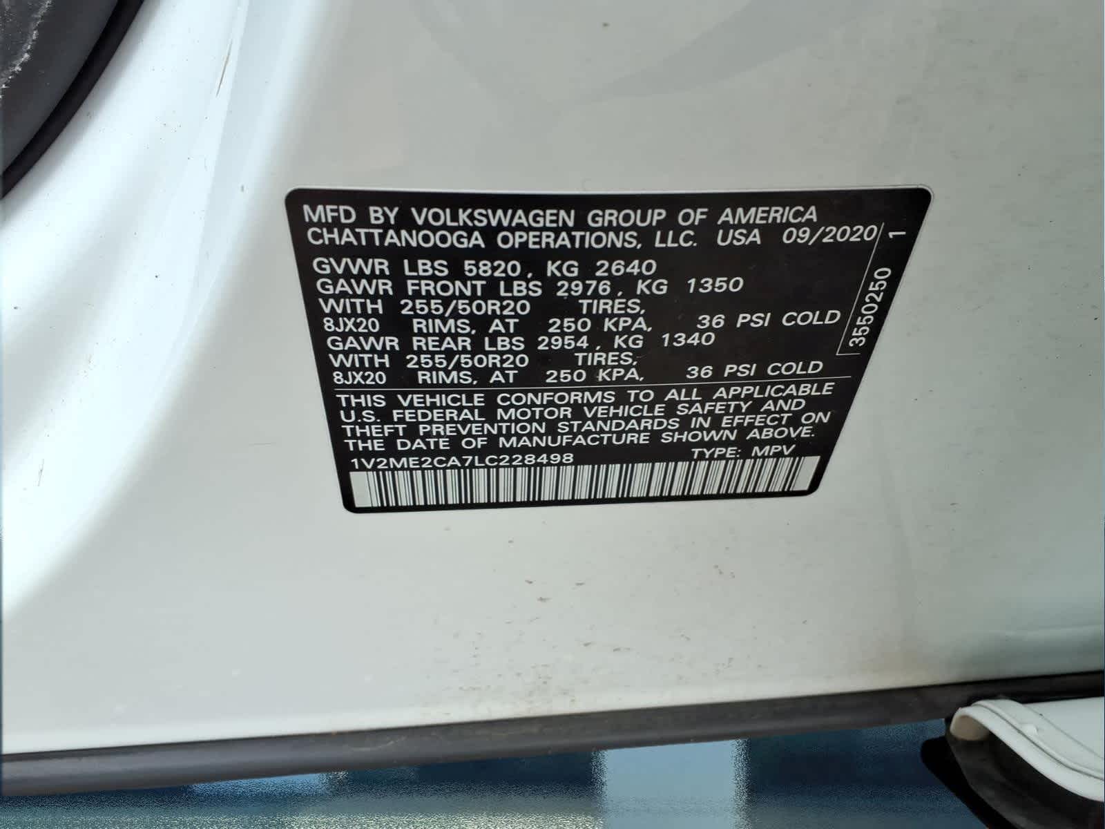 2020 Volkswagen Atlas Cross Sport 3.6L V6 SEL