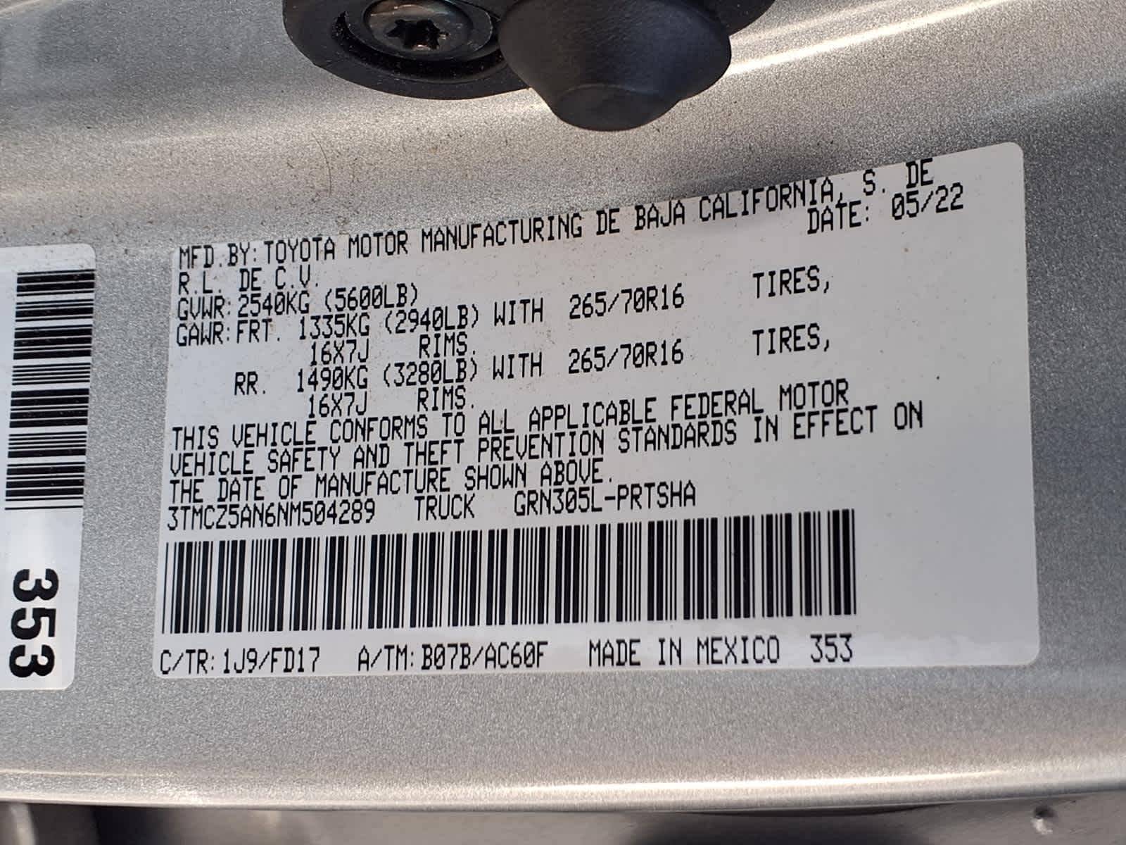 2022 Toyota Tacoma TRD Off Road