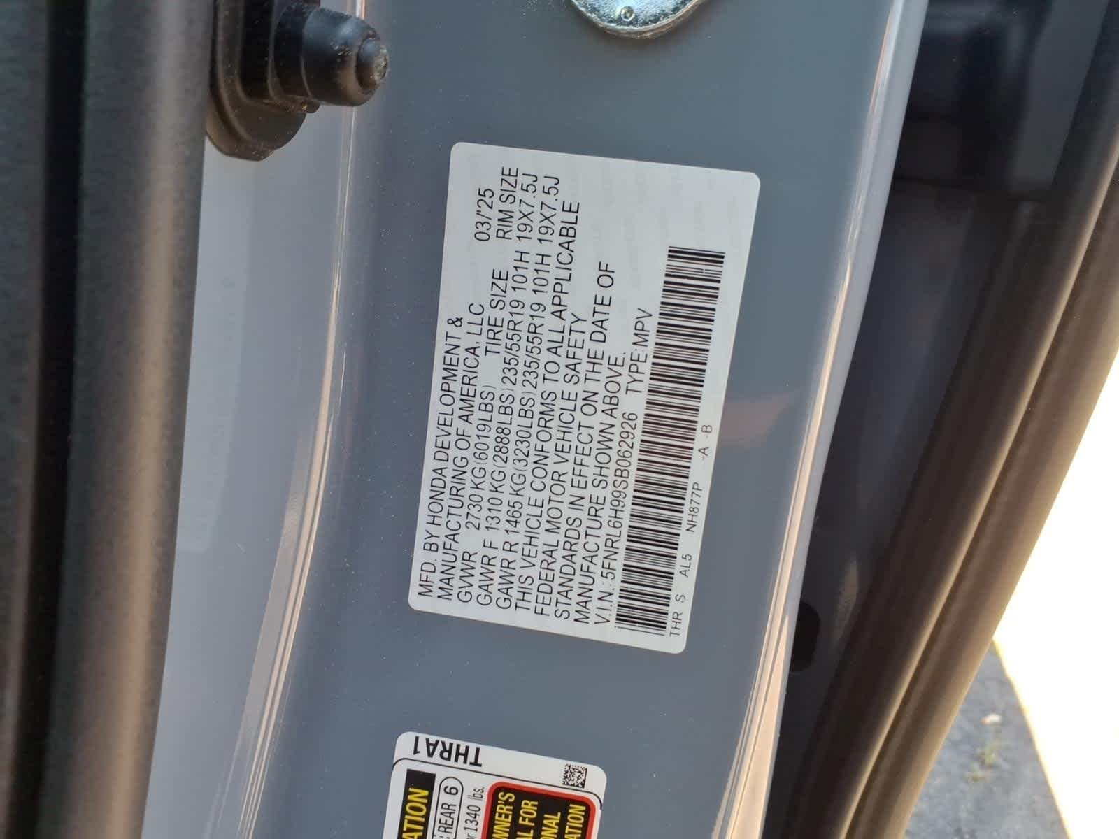 2025 Honda Odyssey Elite