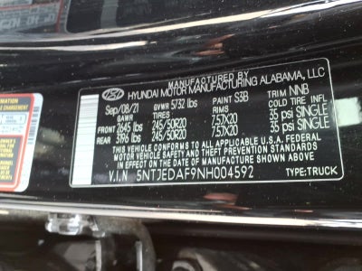 2022 Hyundai Santa Cruz Limited